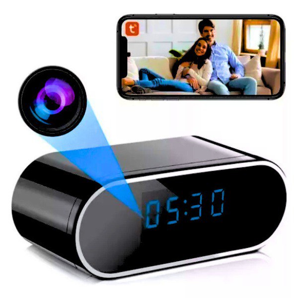 Cámara Espía Reloj Despertador Full HD WiFi 2K/4K con Visión Nocturna